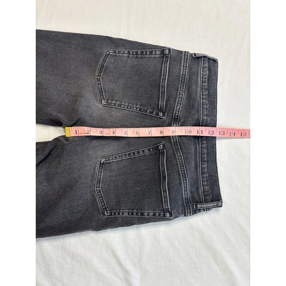 Everlane The Cheeky Jean Faded Black High Rise Straight Leg Crop Denim Size 27